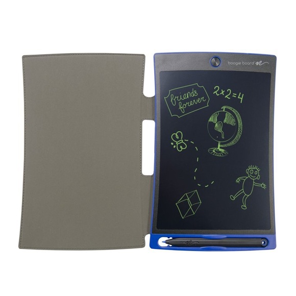 Boogie Board Jot Reusable LCD Writing Tablet 8.5" Screen in Blue w/ Black Folio - Picture 5 of 7